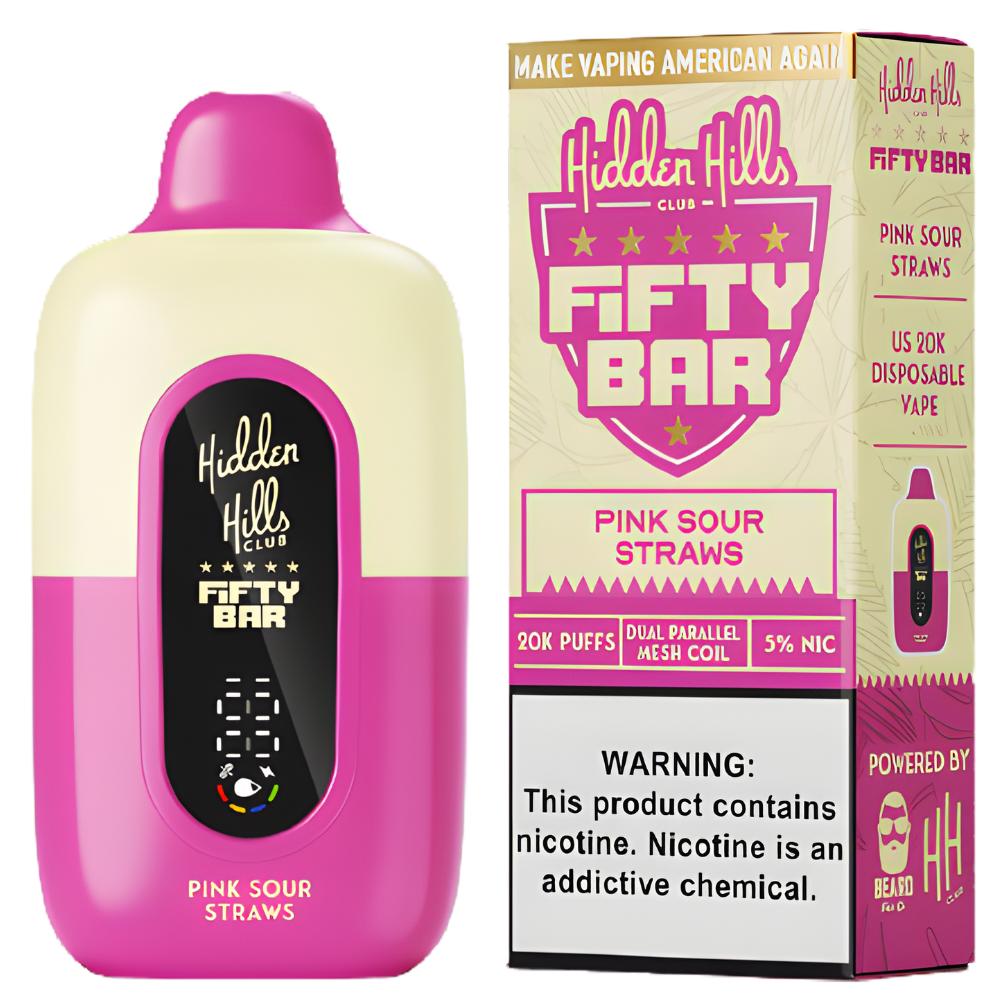 FIFTYBAR Pink sour Straws 20k